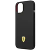 Apple iPhone 14 plus Ferrari dėklas Silicone Metal Logo juodos spalvos