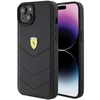 Apple iPhone 15 Plus Ferrari dėklas Quilted Metal Logo (FEHCP15MRDUK) juodos spalvos