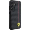 Samsung Galaxy S24 Plus Ferrari dėklas Carbon Printed Line (FEHCS24MN3DUR) juodos spalvos