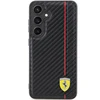 Samsung Galaxy S24 Plus Ferrari dėklas Carbon Printed Line (FEHCS24MN3DUR) juodos spalvos