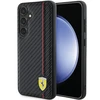 Samsung Galaxy S24 Ferrari dėklas Carbon Printed Line (FEHCS24SN3DUR) juodos spalvos