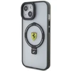 Apple iPhone 14 Plus / 15 Plus Ferrari dėklas Ring Stand 2023 Collection MagSafe (FEHMP15MUSCAH) skaidrus