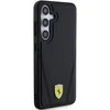 Samsung Galaxy S24 Plus Ferrari dėklas Hot Stamp V Lines MagSafe (FEHMS24MP3BAK) juodos spalvos