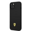 Ferrari FEHMSIP14MBK Apple iPhone 14 Plus 6.7" dėklas telefonui juodos spalvos silikoninis Metal Logo Magsafe