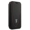 Dėklas Ferrari FEOGOFLBKP12SBK iPhone 12 mini 5.4" juodas/juodas book Off Track Perforated