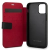 Dėklas Ferrari FEOGOFLBKP12SBK iPhone 12 mini 5.4" juodas/juodas book Off Track Perforated