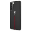 Ferrari FEOSIHCS21MBK S21 Plus G996 dėklas telefonui juodos spalvos Off Track Leather Nylon Stripe