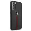 Ferrari FEOSIHCS21SBK S21 G991 dėklas telefonui juodos spalvos Off Track Leather Nylon Stripe