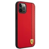 Ferrari FESAXHCP12LRE Apple iPhone 12 Pro Max 6.7" dėklas telefonui raudonos spalvos On Track Carbon Stripe