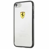Ferrari Harddėklas FEHCP7BK Apple iPhone 7/8/SE2020 / SE 2022 juodos spalvos/skaidrus Racing Shield