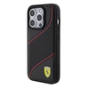 Apple iPhone 15 Pro Ferrari dėklas Perforated Waves Metal Logo (FEHCP15LPWAK) juodos spalvos