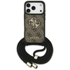 Dėklas Guess 4G Big Logo Cord Stap Crossbody skirtas Apple iPhone 17 Pro rudos spalvos