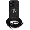 GUESS dėklas skirtas Apple iPhone 16 Plus GUHCP16MP4GMGCRK (CBDY PU 4G Big Logo W/Cord Strap) juodos spalvos