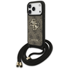 Dėklas Guess 4G Big Logo Cord Stap Crossbody skirtas Apple iPhone 17 Pro rudos spalvos