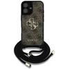 GUESS dėklas skirtas Apple iPhone 16 Plus GUHCP16MP4GMGCRW (CBDY PU 4G Big Logo W/Cord Strap) rudos spalvos