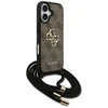 Original dėklas GUESS 4G Big Logo Cord Stap Crossbody skirtas Apple iPhone 17 rudos spalvos