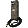 Original dėklas GUESS 4G Big Logo Cord Stap Crossbody skirtas Apple iPhone 17 rudos spalvos