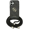 Original dėklas GUESS 4G Big Logo Cord Stap Crossbody skirtas Apple iPhone 17 juodos spalvos