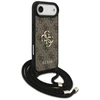 Dėklas Guess 4G Big Logo Cord Stap Crossbody skirtas Apple iPhone Air rudos spalvos