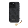 Guess 4G Charm Apple iPhone 16 Pro Max Tone on Tone dėklas telefonui pilkos spalvos