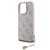 Guess 4G Charm dėklas skirtas Apple iPhone 16 Pro Max Tone on Tone Rožinė