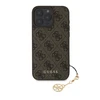 Guess 4G Charm Apple iPhone 16 Pro Max Tone on Tone dėklas telefonui rudos spalvos