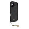 Guess 4G Charm dėklas skirtas Apple iPhone 17 Tone on Tone pilkos spalvos