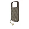 Guess 4G Charm dėklas skirtas Apple iPhone 17 Pro Tone on Tone rudos spalvos