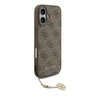 Guess 4G Charm dėklas skirtas Apple iPhone 17 Tone on Tone rudos spalvos