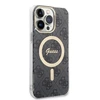 Apple iPhone 14 Pro Max Guess dėklas 4G MagSafe (GUHMP14XH4STK) juodos spalvos