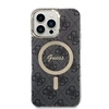 Apple iPhone 14 Pro Max Guess dėklas 4G MagSafe (GUHMP14XH4STK) juodos spalvos