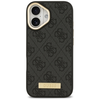 Guess 4G Logo Plate MagSafe dėklas skirtas Apple iPhone 17 juodos spalvos