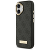 Guess 4G Logo Plate MagSafe dėklas skirtas Apple iPhone 17 juodos spalvos