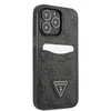 Dėklas GUESS GUHCP13LP4TPK IPHONE 13 PRO / 13 6.1 "Juodas / Juodas HARDCASE 4G TRIANGLE CARDSLOT LOGO