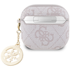 Guess 4G Script PC/PU Charm dėklas skirtas AirPods 4 rožinės spalvos