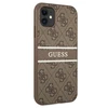 Dėklas Apple iPhone 11 Guess Stripe GUHCN614GDBR rudos spalvos