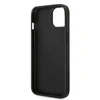 Guess 4G Bottom Stripe Metal Logo Collection – dėklas, skirtas iPhone 14 Plus (pilkas)