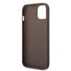 Dėklas GUESS Hardcase 4G Stripe Collection GUHCP14MG4GLBR galinis dangtelis, Apple, iPhone 14 Plus, ruda, 6,7 colio