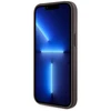 Guess 4G Stripes su krepšeliu Magsafe Apple iPhone 15 dėklas telefonui rudos spalvos