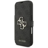 Guess Book 4G Metal Logo dėklas skirtas Apple iPhone 17 Pro juodos spalvos