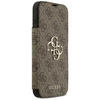 Guess Book 4G Metal Logo dėklas skirtas Apple iPhone 17 Pro Max rudos spalvos