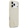 GUESS dėklas, skirtas IPHONE 17 Pro Max, suderinamas su MagSafe GUHMP17XPCRTHCD (PU krokodilo trikampio logotipas), auksinis