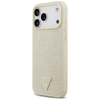 GUESS dėklas, skirtas IPHONE 17 Pro Max, suderinamas su MagSafe GUHMP17XPCRTHCD (PU krokodilo trikampio logotipas), auksinis