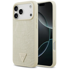 GUESS dėklas, skirtas IPHONE 17 Pro Max, suderinamas su MagSafe GUHMP17XPCRTHCD (PU krokodilo trikampio logotipas), auksinis