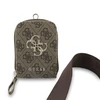 Dėklas Guess Crossbody Strap PU 4G Metal Logo + Purse rudos spalvos