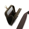 Dėklas Guess Crossbody Strap PU 4G Metal Logo + Purse rudos spalvos