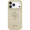 Guess Fixed Glitter Big 4G dėklas skirtas Apple iPhone 17 Pro Max aukso spalvos
