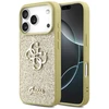 Guess Fixed Glitter Big 4G dėklas skirtas Apple iPhone 17 Pro aukso spalvos