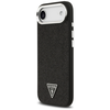 „Guess“ blizgantis trikampio formos logotipo „MagSafe“ dėklas, skirtas „iPhone 17 Air“ – Juodas