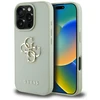Guess Grained Big 4G Logo Small Classic Logo Apple iPhone 16 Pro dėklas telefonui žalios spalvos